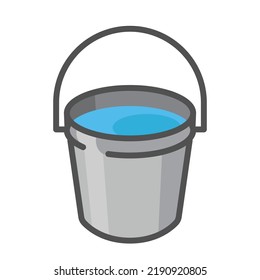 clímax de ilustración de vector de icono de cubo de agua