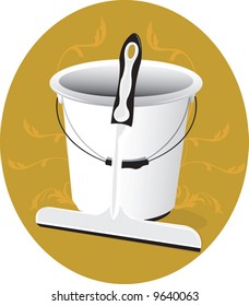 A water bucket and floor cleaner