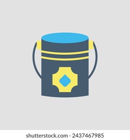 Icono del cubo de agua en diseño 