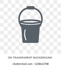 water Bucket icon. water Bucket design concept from Agriculture, Farming and Gardening collection. Simple element vector illustration on transparent background.