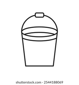 Icono de cubo de agua. icono de Vector aislado.