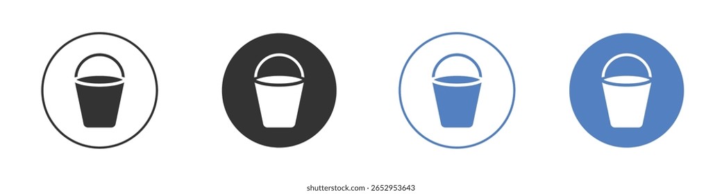 Water bucket icon logo graphic designs