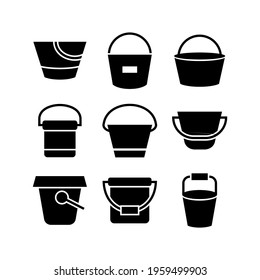 water bucket icon or logo isolated sign symbol vector illustration - Collection of high quality black style vector icons
