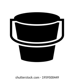 water bucket icon or logo isolated sign symbol vector illustration - high quality black style vector icons
