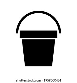 water bucket icon or logo isolated sign symbol vector illustration - high quality black style vector icons
