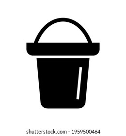 water bucket icon or logo isolated sign symbol vector illustration - high quality black style vector icons
