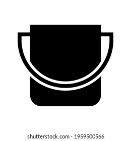 water bucket icon or logo isolated sign symbol vector illustration - high quality black style vector icons
