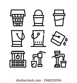 Water Bucket Icon Or Logo Isolated Sign Symbol Vector Illustration - Collection Of High Quality Black Style Vector Icons
