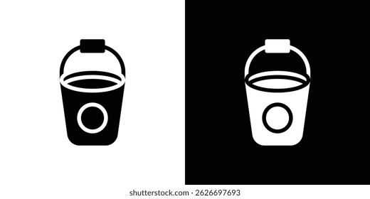 Water bucket icon for logo web mobile app UI design.