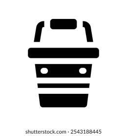 water bucket icon. vector glyph icon for your website, mobile, presentation, and logo design.