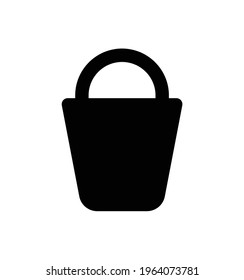 Water in bucket icon vector illustration.