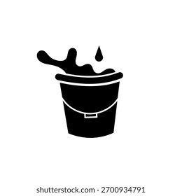 Icono de cubo de agua línea de Vector marca de logotipo o conjunto de símbolos estilo de contorno de colección. Ilustración vectorial