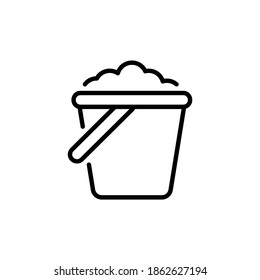 Icono de cubo de agua en vector. Logotipo