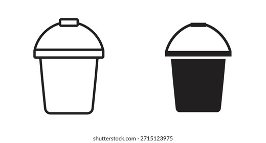 Water bucket icon in vector. Logotype
