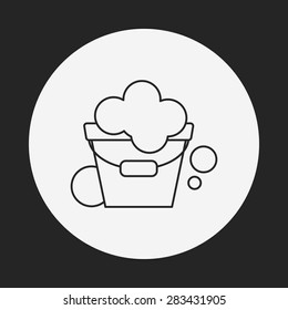 water bucket line icon