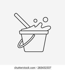 water bucket line icon