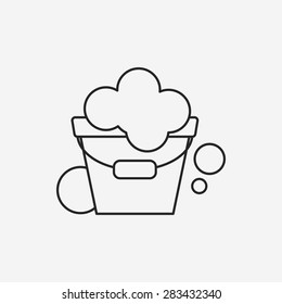 water bucket line icon