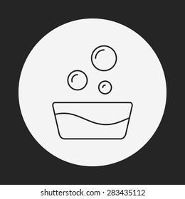water bucket line icon