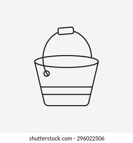 water bucket line icon