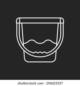 water bucket line icon