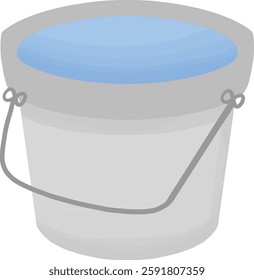 Water bucket on transparent background