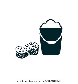 water bucket and Sponge Icon