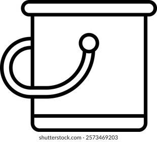 Water Bucket vector icon. Can be used for printing, mobile and web applications.