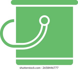Icono de Vector de cubo de agua. Se puede utilizar para aplicaciones de impresión, móviles y de Web.