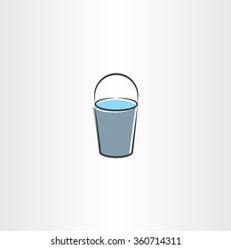 water bucket vector icon design emblem