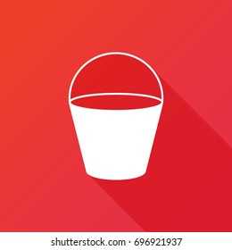 Water Bucket vector icon. Wash equipment sign. Household hygiene sign. Logo graphic design concept. Logotype, icon, template in web and print