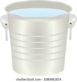 Water bucket. vector illustration