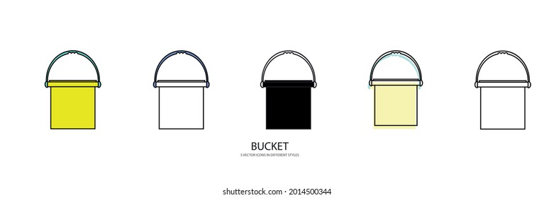 water bucket vector type icon