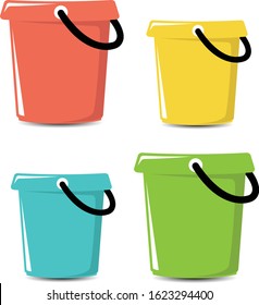 Water buckets on a white background for your illustration