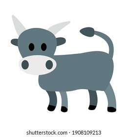 Water buffalo icon isolated on white background.