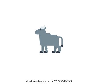 Water Buffalo vector isolated icon. Buffalo emoji illustration.