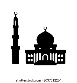 Water bungalow glyph icon. Maldives attribute. Exotic massage. Tropical resort. Black filled symbol. Isolated vector stock illustration