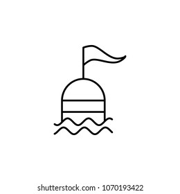 water buoy icon. Element of diving, fishing and hunting for mobile concept and web apps. Thin line icon for website design and development app development. Premium icon on white background