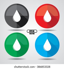 water, Button, label and sign - Vector illustration