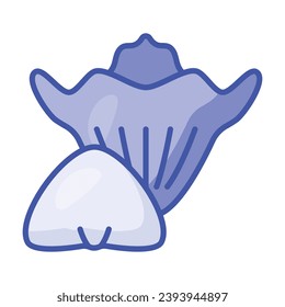 Water caltrop nut icon design in modern and trendy style, ready for premium use