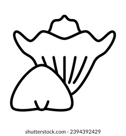 Water caltrop nut icon design in modern and trendy style, ready for premium use