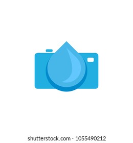 Water Camera Logo Icon Design