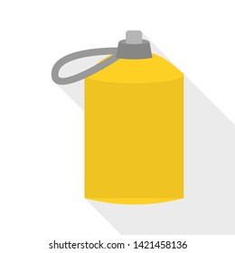 Water camp bottle icon. Flat illustration of water camp bottle vector icon for web design