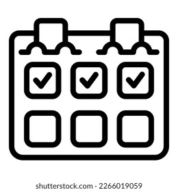 Water camp calendar icon outline vector. Summer pool. Vacation fun