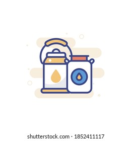 Water Can ilustración estilo icono vector.