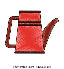 Water can isolated scribble