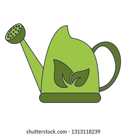 water can with leaf symbol