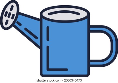 Water can vector icon. Garden pot, tool for watering plant, flower and grass. Agriculture farm instrument isolated on white background