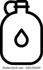 water can Vector illustration on a transparent background.Premium quality symbols.Thin line vector   icon for concept and graphic design.