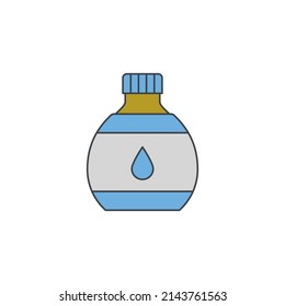 Water canteen icon in color icon, isolated on white background 