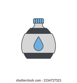Water canteen icon in color icon, isolated on white background 